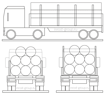 укладка 820 трубы в машину